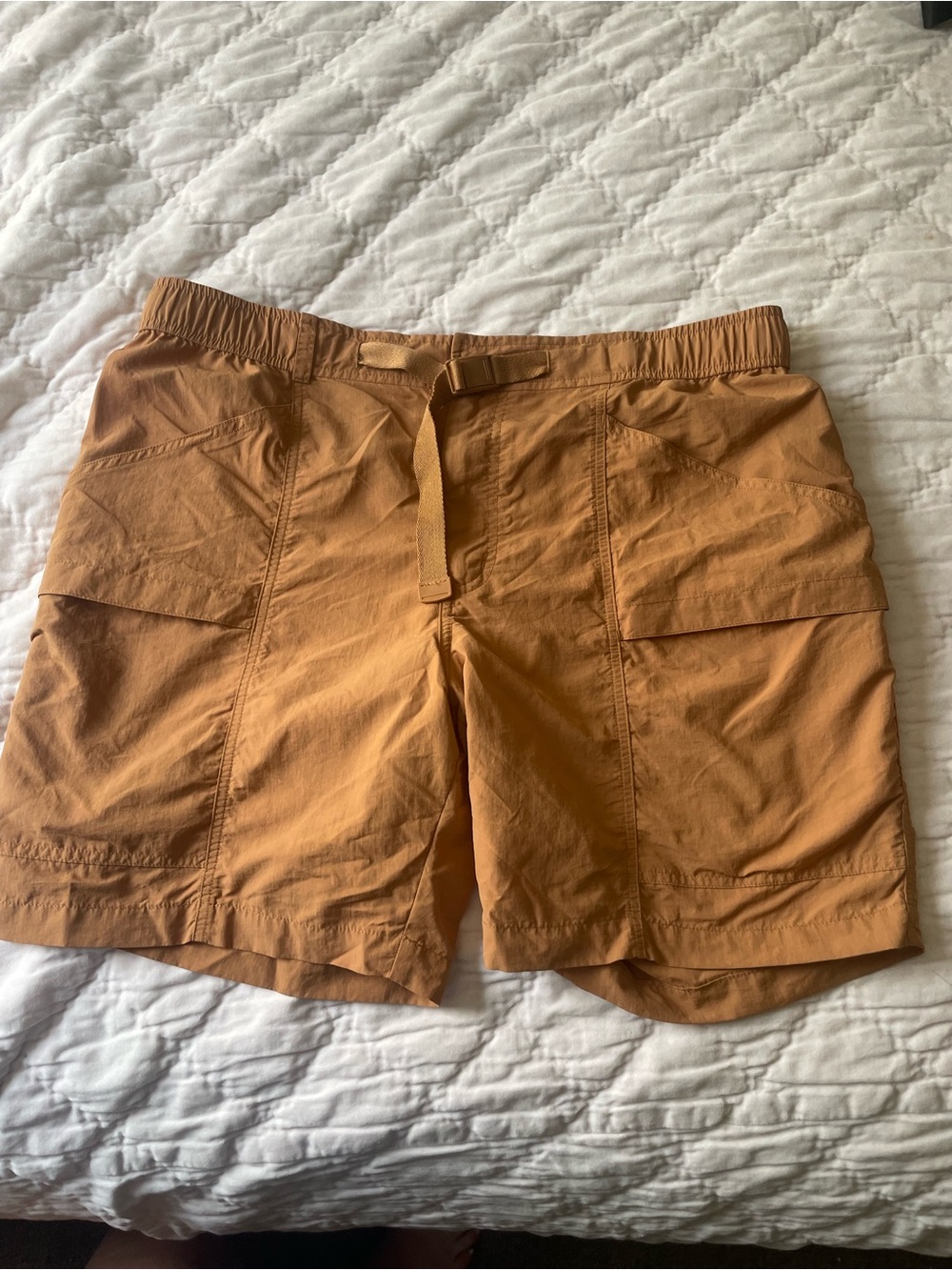 Eddie Bauer Men's Cargo Ripstop Shorts in Warm Tan